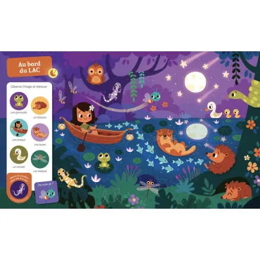 Cherche et trouve des tout-petits qui brille dans la nuit