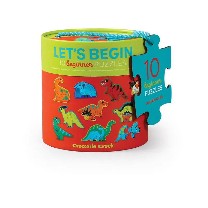 Puzzle Let's Begin - 10 puzzles de 2 pièces - Dinosaures - 2a+