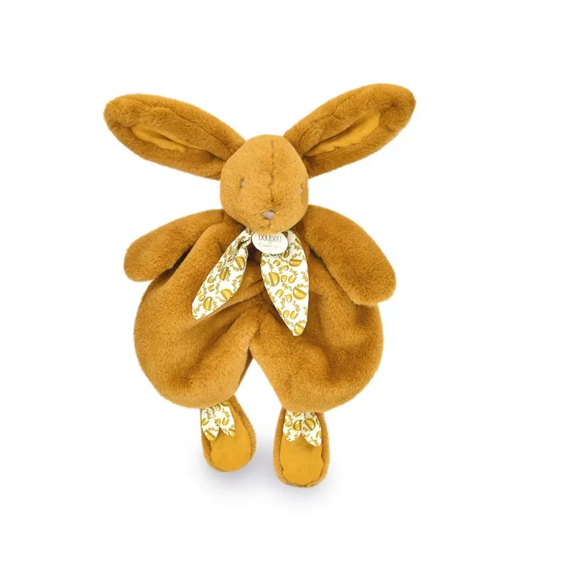 Lapin DOUDOU - Doudou lapin Jaune moutarde - 29 cm
