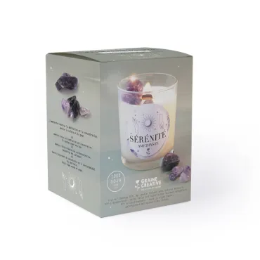 Kit bougie DIY Lithothérapie - Amethyste serénité