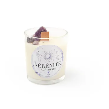 Kit bougie DIY Lithothérapie - Amethyste serénité