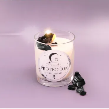 Kit bougie DIY Lithothérapie - Obsidienne
