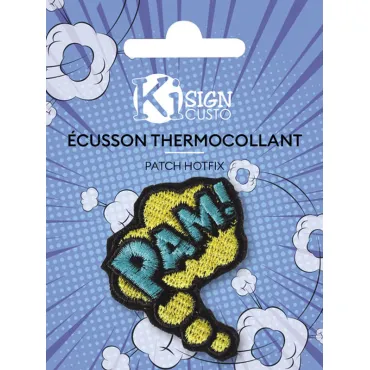 Ecusson brodé thermocollant - PAM !