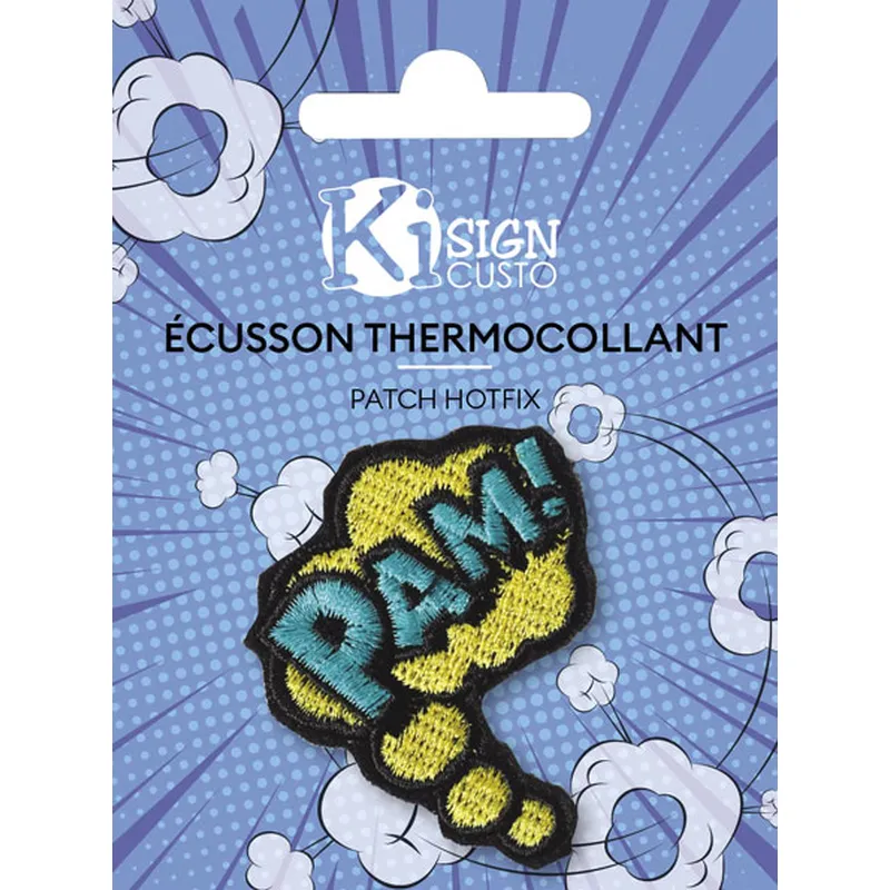 Ecusson brodé thermocollant - PAM !