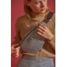 Sac banane Olivia Pied de poule blanc