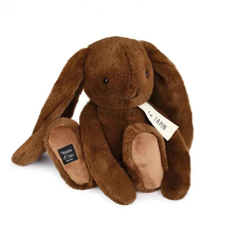 Peluche lapin - marron fonçé - LE LAPIN - 32 cm