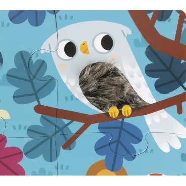 Puzzle Tactile Les Animaux de la Forêt 20 pièces