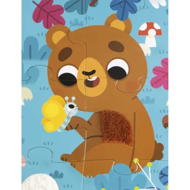 Puzzle Tactile Les Animaux de la Forêt 20 pièces