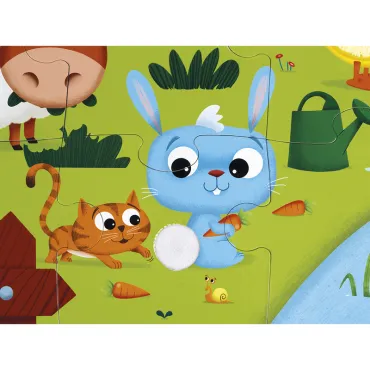 Puzzle Tactile de la Ferme 20 pièces