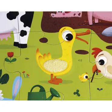 Puzzle Tactile de la Ferme 20 pièces