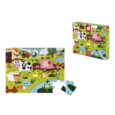 Puzzle Tactile de la Ferme 20 pièces