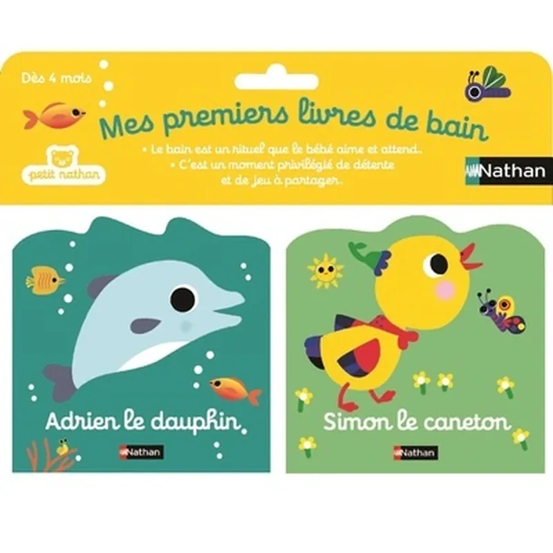 Mes premiers livres de bain - 2 petits livres pour les bébés