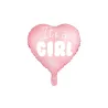 Ballon Mylar Coeur - It's a girl - Rose vif
