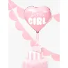 Ballon Mylar Coeur - It's a girl - Rose vif