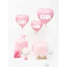 Ballon Mylar Coeur - It's a girl - Rose vif
