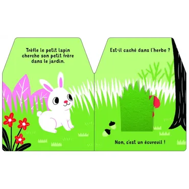 Cache-cache petit lapin - Livre matière