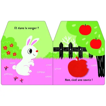 Cache-cache petit lapin - Livre matière