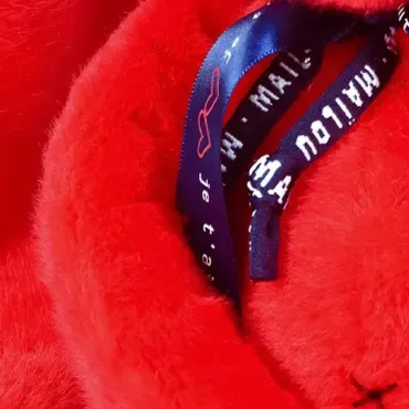 LAPIN Méloé 37 cm - Rouge Passion -Je t’aime "à la folie"