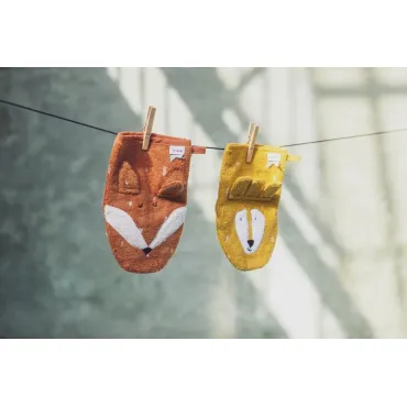 Gant de toilette 2-pack | Mr. Lion - Mr. Fox