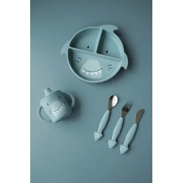 Couverts 3 pièces en silicone - Mr. Shark