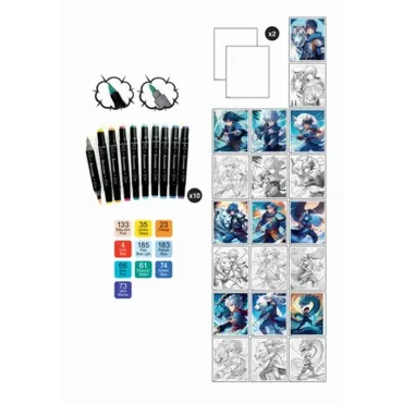 Manga - Layout et marqueurs - Arts martiaux