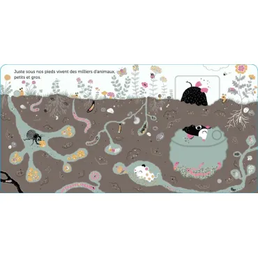 Promenade sous la terre - livre d'éveil animé
