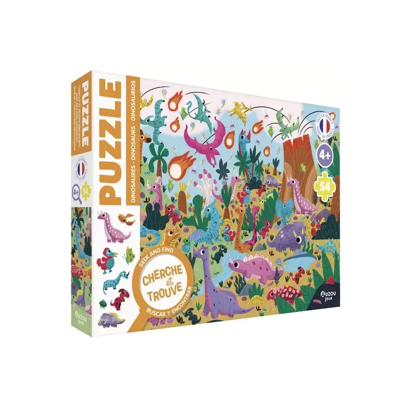 Puzzle cherche et trouve - les dinosaures