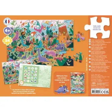 Puzzle cherche et trouve - les dinosaures