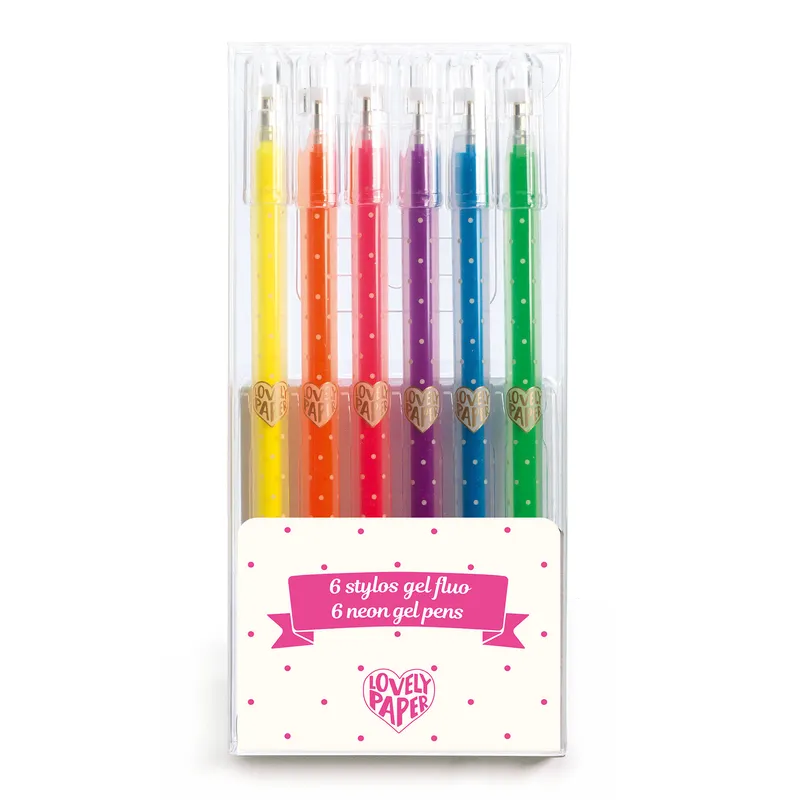 Ecrire, dessiner - 6 stylos gel fluo