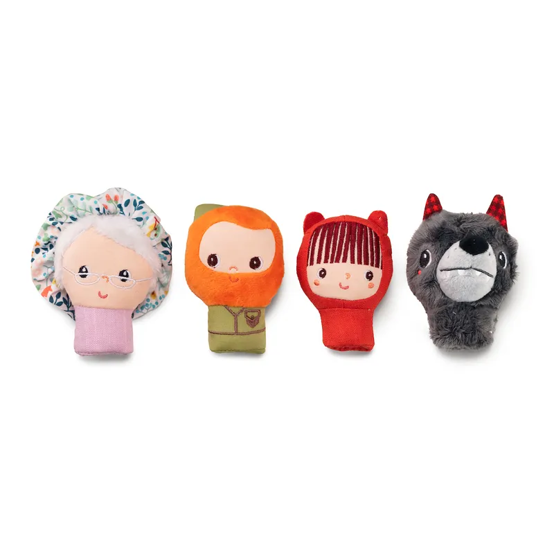 Marionnettes à doigts Chaperon rouge (x4)