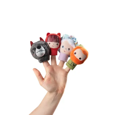 Marionnettes à doigts Chaperon rouge (x4)
