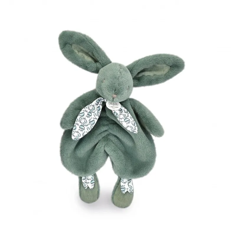 Lapin DOUDOU - Doudou lapin Vert - 29 cm