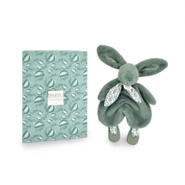 Lapin DOUDOU - Doudou lapin Vert - 29 cm