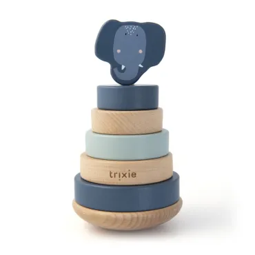 Tour à empiler en bois - Mrs. Elephant