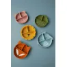Assiette avec ventouse en silicone et compartiments - Mr. Shark