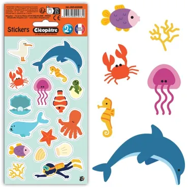 16 gommettes - Animaux de...