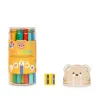 Set de 24 Crayons de Couleur avec Taille-crayon - Teddy Bear