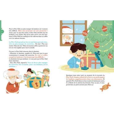 le soir avec le père noël, les rennes et les bonhommes de neige