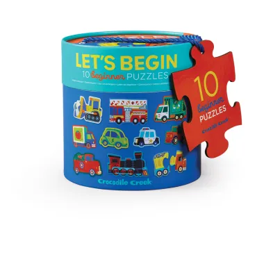 Puzzle Let's Begin - 10 puzzles de 2 pièces - Véhicules - 2a+