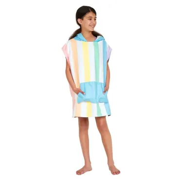 Poncho Kids - 7 à 10 ans - Vagues Arc-en-ciel