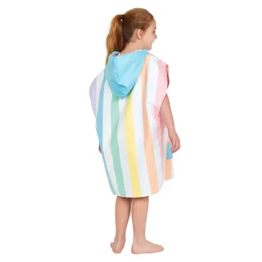 Poncho Kids - 7 à 10 ans - Vagues Arc-en-ciel