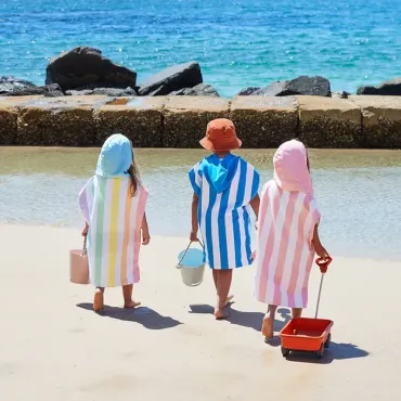 Poncho Kids - 7 à 10 ans - Vagues Arc-en-ciel
