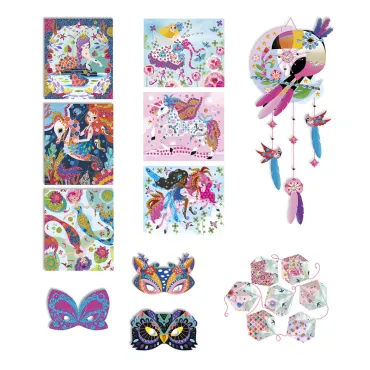 Kit Créatif - Coffret Multi-Activités 11 Décos Girly