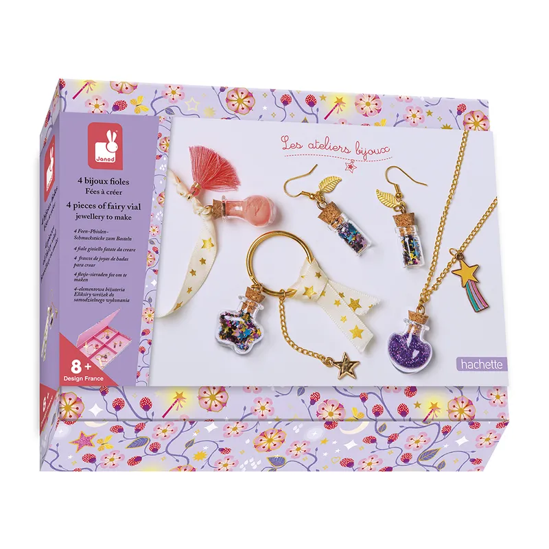 Kit Créatif - Coffret 4 Bijoux Fioles de Fées à Créer