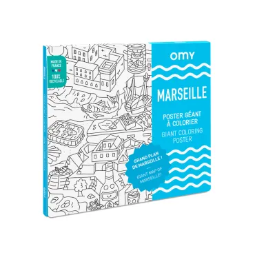 Poster géant à colorier - Marseille