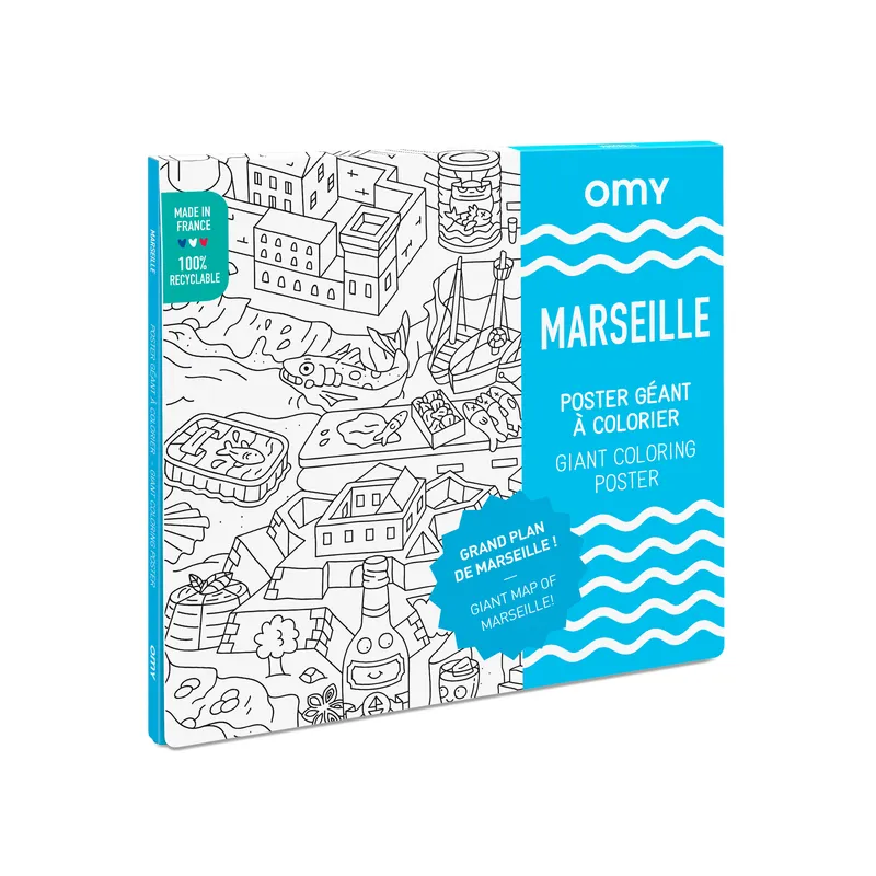 Poster géant à colorier - Marseille