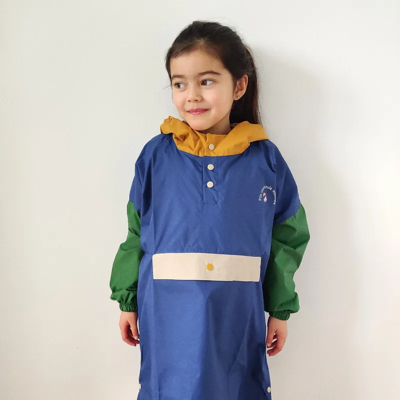 Poncho Bleu cendré - 1-3 ans