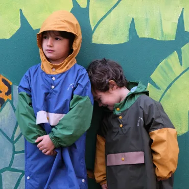 Poncho Bleu cendré - 1-3 ans