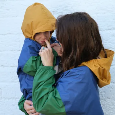 Poncho Bleu cendré - 1-3 ans