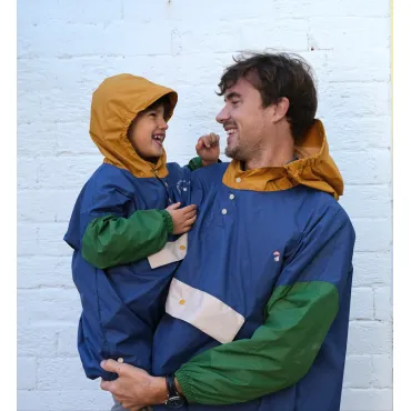 Poncho Bleu cendré - 1-3 ans